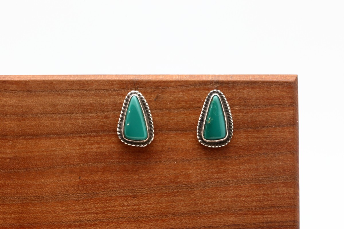 Navajo Fox Turquoise Stud earrings