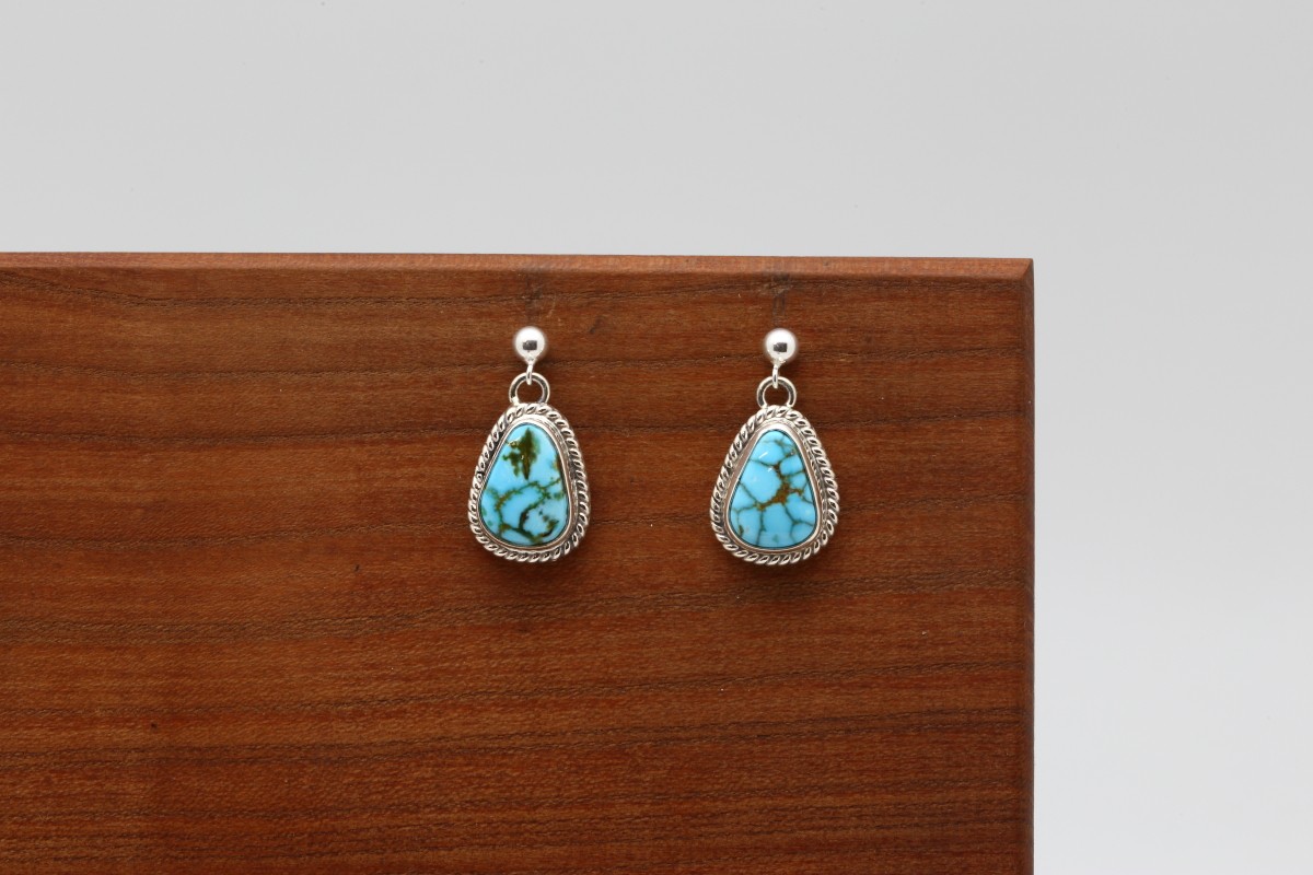 Navajo Turquoise Mountain Turquoise Earrings