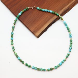 Navajo 14K Gold Sonoran Gold Turquoise Beads