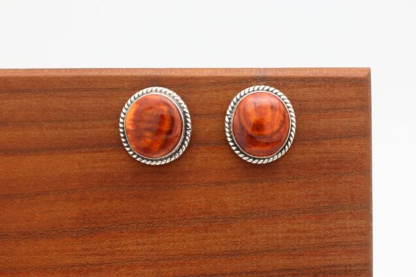 Navajo Spiny Oyster Shell Stud Earrings