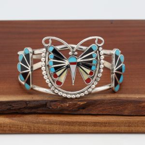 Zuni Butterfly Inlay Bracelet