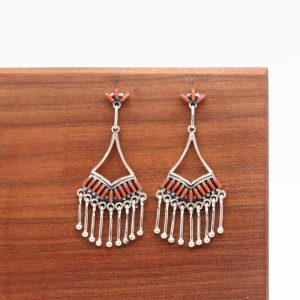 Zuni Red Coral Earrings