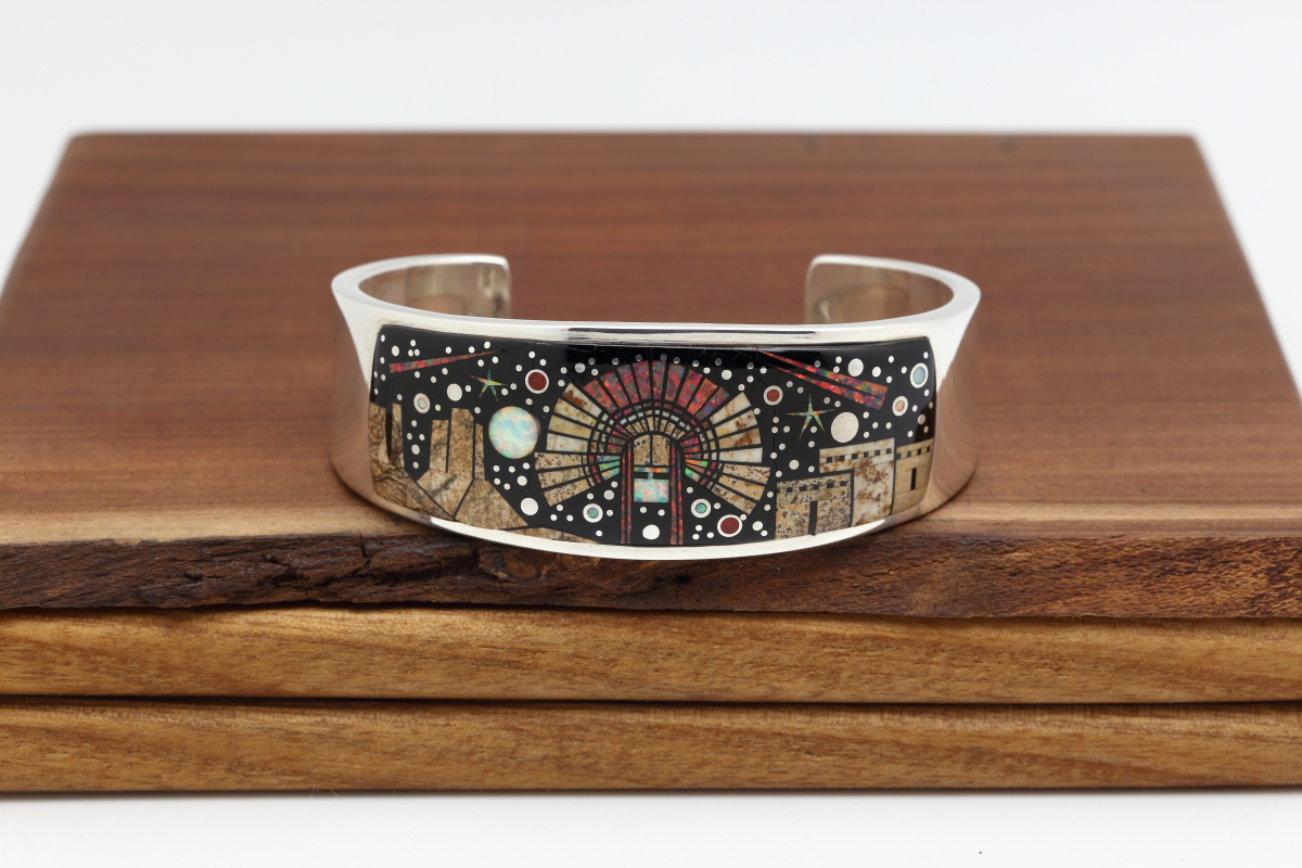 Navajo Pearl bracelet Dakota Sky Stone Native American Made Jewelry