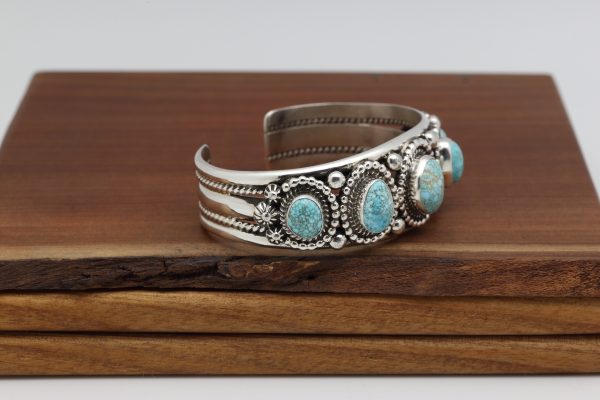 Navajo Number Eight Turquoise Bracelet - Lema's Kokopelli Outlet