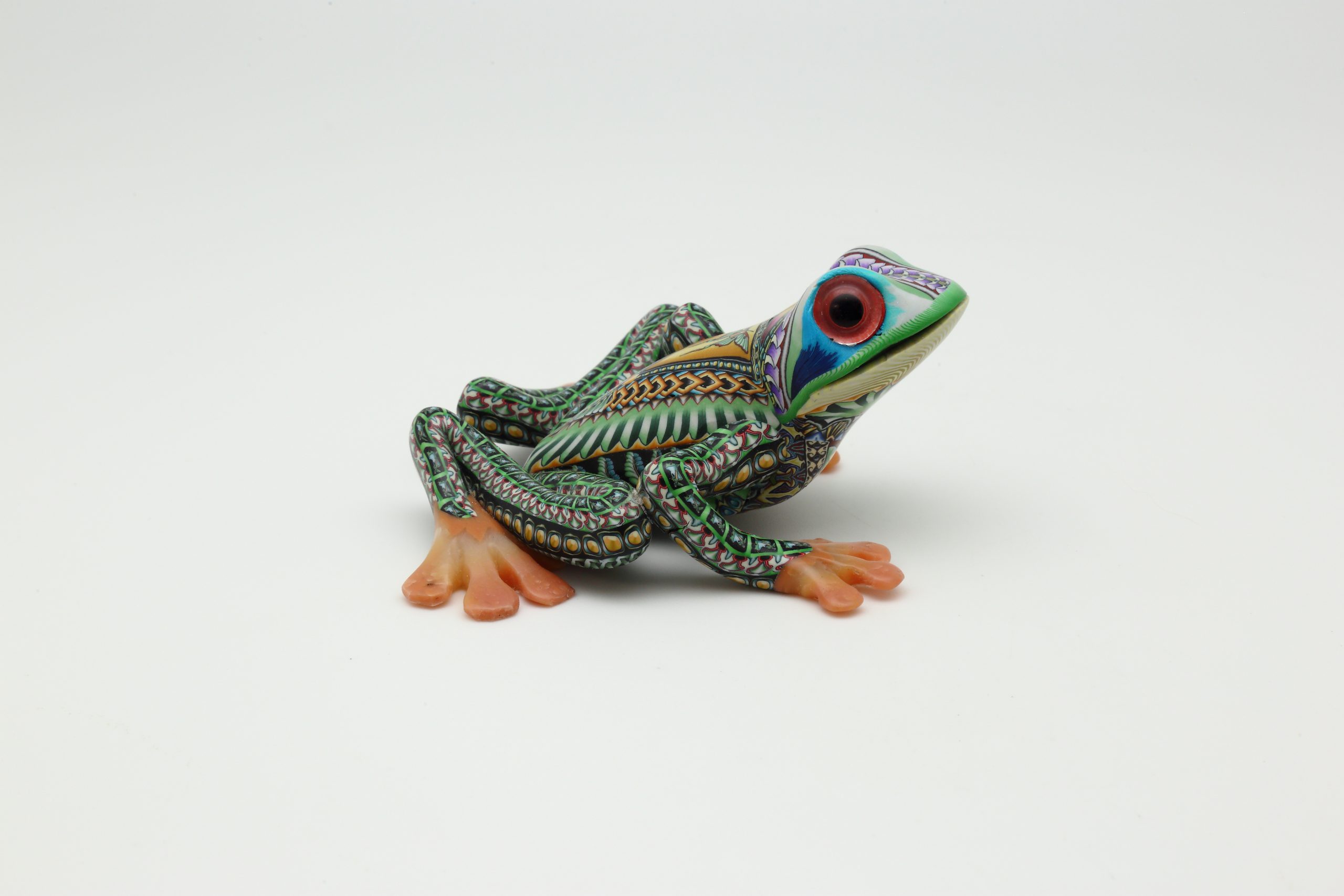 ZPAQI 10g Frog Polymer Clay Slices Green Frog Fimo Slices