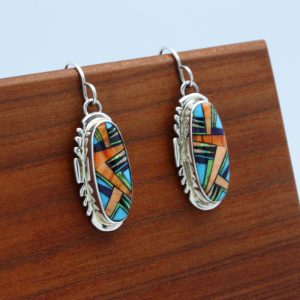 Navajo Multicolor Inlay Earrings