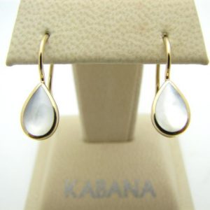 Kabana 14k Gold Mother of Pearl Earrings