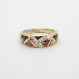 Kabana 14k Gold Multistone Diamond Ring