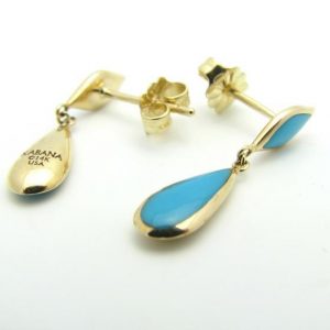 Kabana 14k Sleeping Beauty Turquoise Gold Earrings