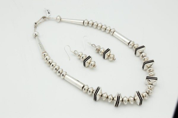 Navajo Silver Necklace Earring Set