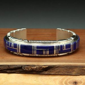 Navajo Lapis Inlay Bracelet