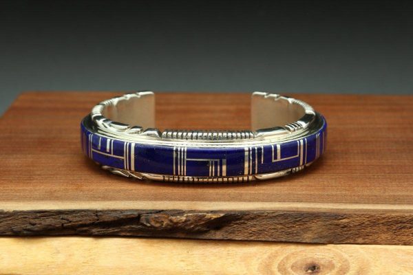 Navajo Lapis Inlay Bracelet