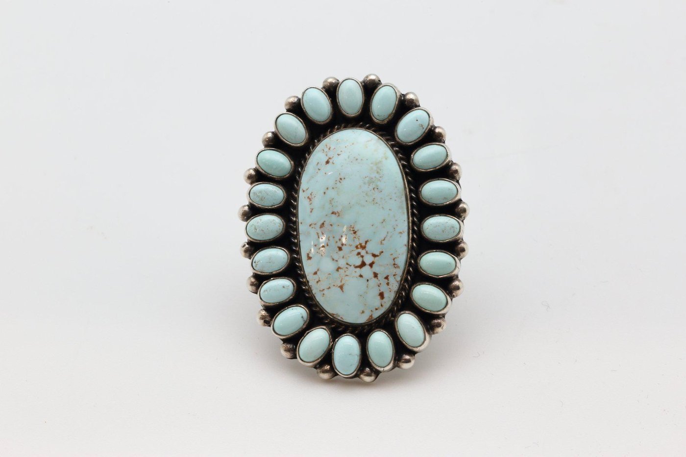 Navajo Ring with Dry Creek Turquoise - Native American Rings 