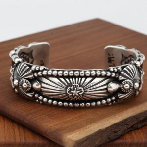 Navajo Stamped Silver Bracelet