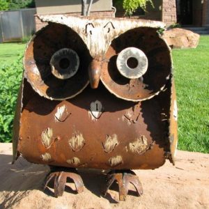 Owl Yard Art Medium