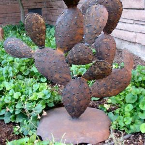 Prickly Pear Cactus Yard Art Large