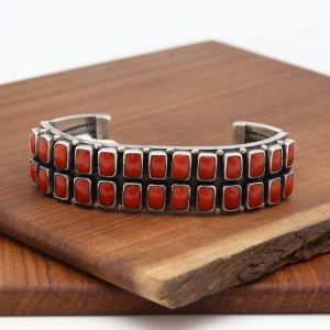 Zuni Double Row Coral Bracelet