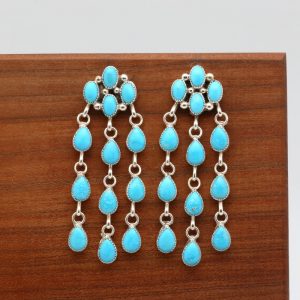 Zuni Sleeping Beauty Turquoise Earrings
