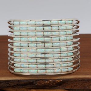 Zuni Ten Row Opal Bracelet